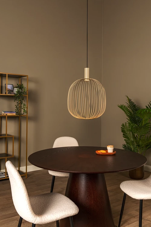 Lucide ESTEREL - Pendelleuchten - Ø 40 cm - 1xGU10 - Taupe | Essential - Atmosphäre 1